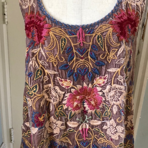 Johnny Was Simone Velvet Swing Tank - Picture 2 of 7